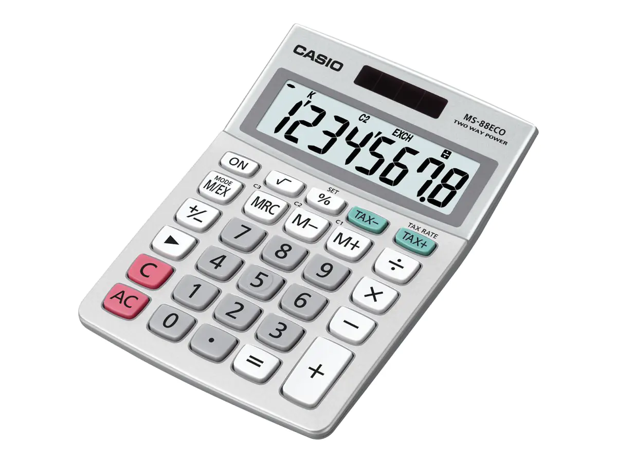 Casio MS-88ECO - Desktop-Taschenrechner - 8 Stellen