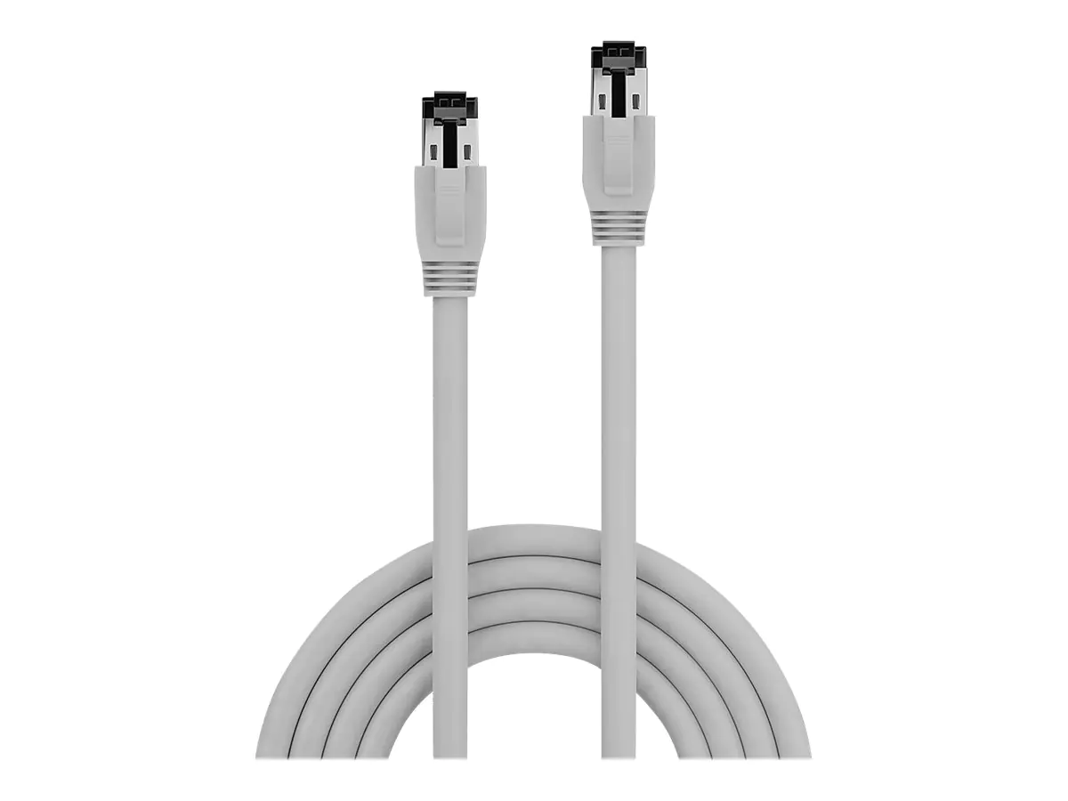 Lindy - Patch-Kabel - RJ-45 (M) zu RJ-45 (M) - 1.5 m - SFTP, PiMF - CAT 8.1 - geschirmt, halogenfrei, ohne Haken - Grau
