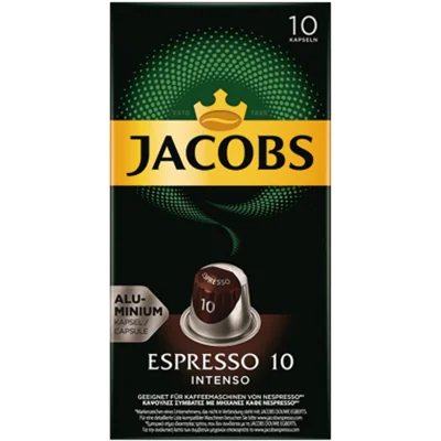 Jacobs ESPRESSO 10 INTENSO, Kaffeekapsel, Espresso, Nespresso, 10 Tassen, Box 4057018