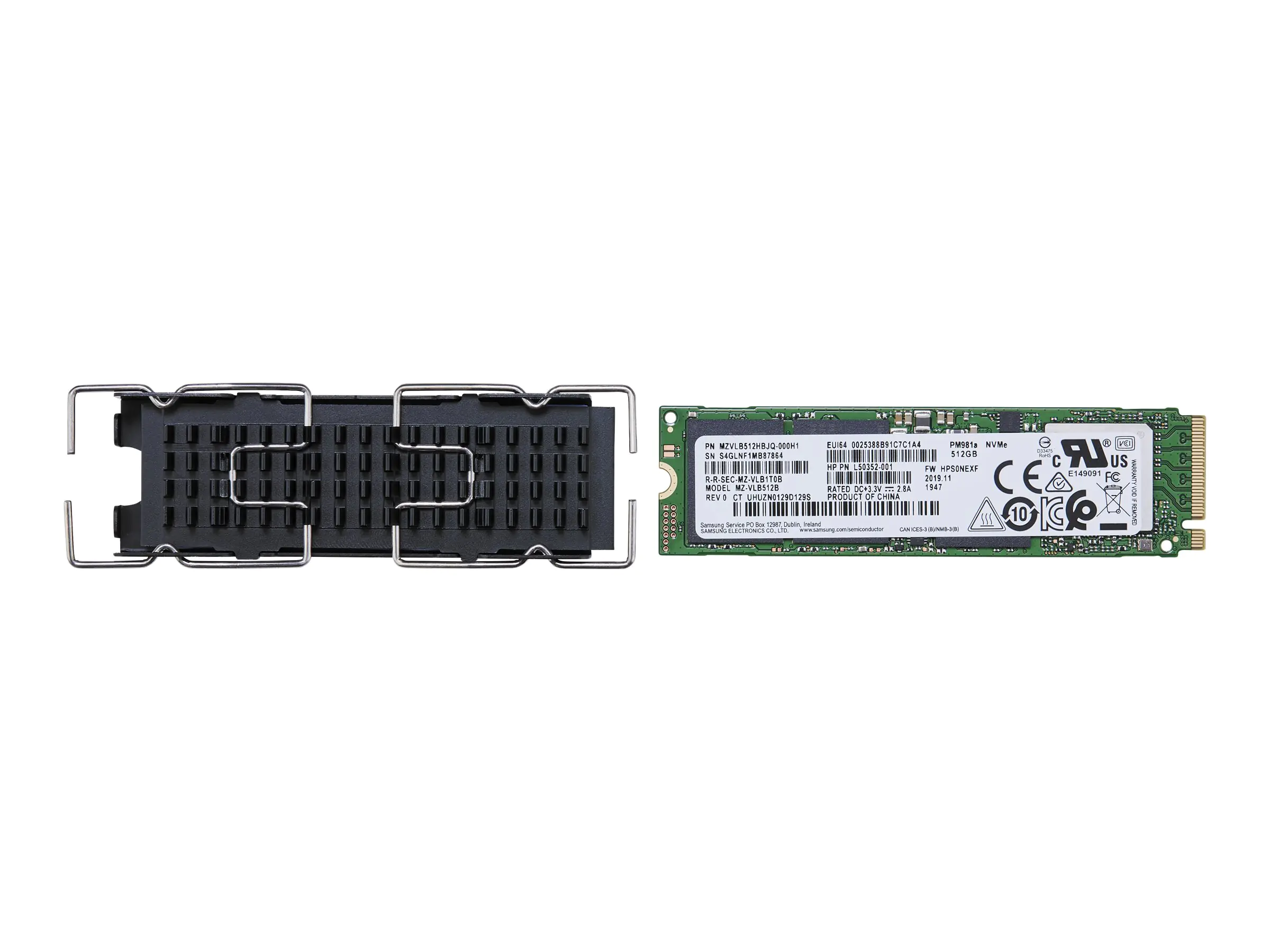 HP - SSD - 512 GB - intern - M.2 2280 - PCIe 3.0 x4 - für Workstation Z2 G5, Z2 Mini G5