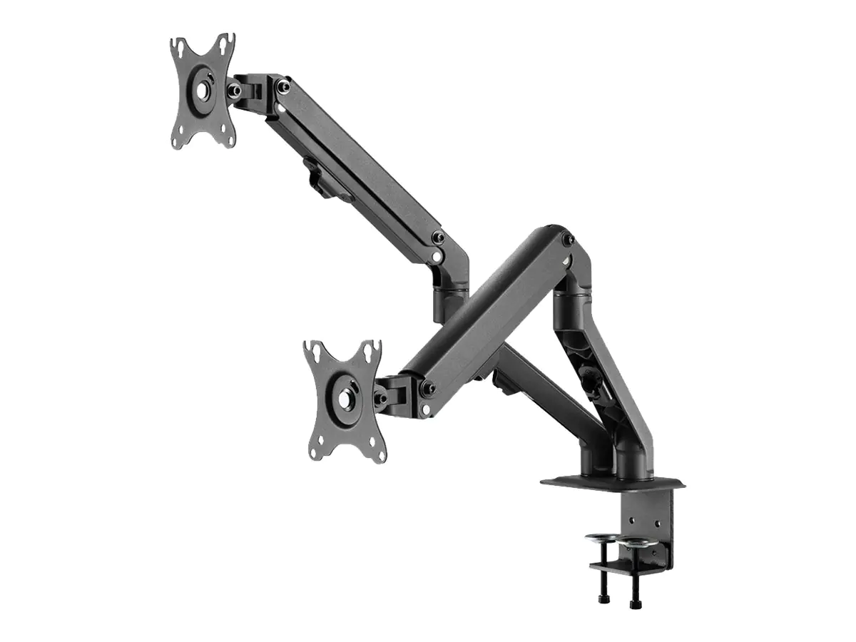 Neomounts FPMA-D650D - Befestigungskit - Voll beweglich - für 2 LCD-Displays - Stahl - Schwarz - Bildschirmgröße: 43.18-68.58 cm (17"-27") - Klemmmontage, Tülle, Tischmontage