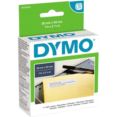 DYMO LabelWriter Address - Weiß - 54 x 25 mm 500 Etikett(en) (1 Rolle(n) x 500) Adressetiketten - für DYMO LabelWriter 310, 315, 320, 330, 400, 450, 4XL, SE450, Wireless
