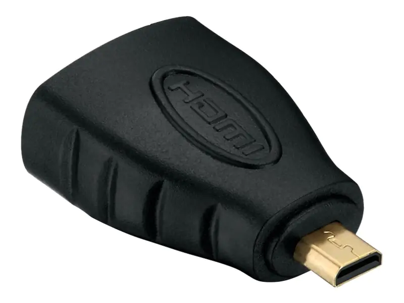 Helos BASIC - HDMI-Adapter mit Ethernet - 19 pin micro HDMI Type D männlich zu HDMI weiblich - Schwarz - 1080p-Unterstützung