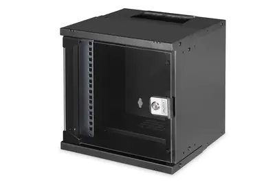 Digitus SOHO PRO Series - Schrank Netzwerkschrank - geeignet für Wandmontage - RAL 9005, Schwarz - 6U - 25.4 cm (10")