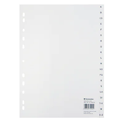 Soennecken Register 1544 DIN A4 A-Z volle Höhe PP weiß