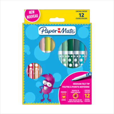 Paper Mate Filzstifte Kids Colouring Bunt 12er M Blister 2166507