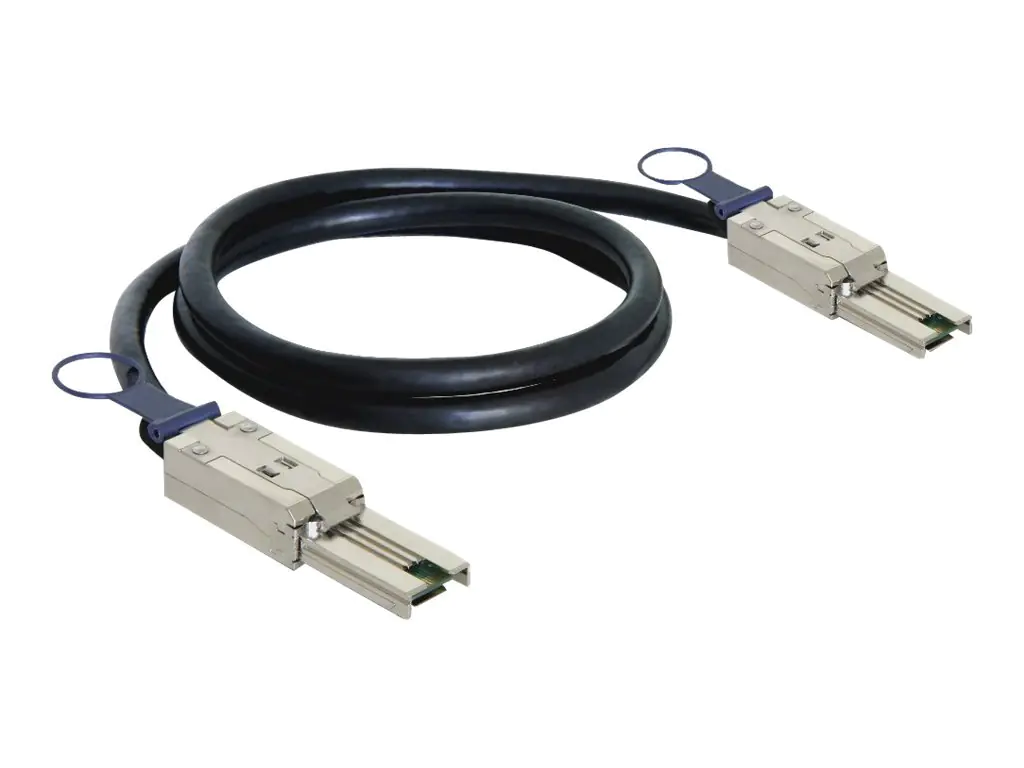 Delock Angeschlossenes externes SCSI (SAS)-Kabel (seriell) 4x Shielded Mini MultiLane SAS