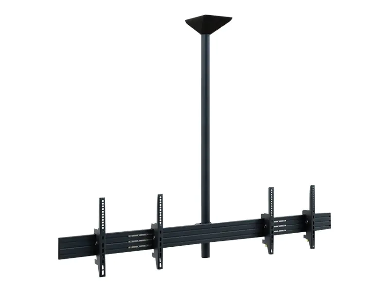 HAGOR comPROnents series - Befestigungskit (Stange, Montageklammer, 4 VESA-Adapter, Schiene) - Side-by-Side - für 2 LCD-/Plasma-Konsolen - verriegelbar - Schwarz - Bildschirmgröße: 116.8-165.1 cm (46"-65") - Deckenmontage