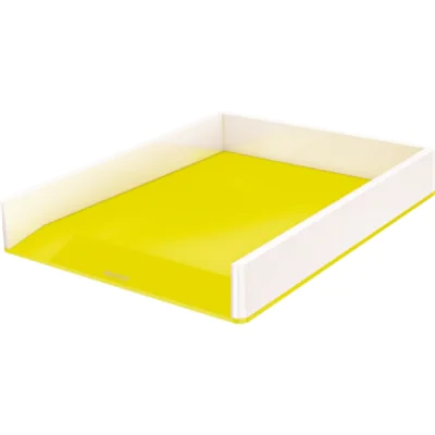 Leitz Briefablage WOW Duo Colour DIN A4, DIN C4, Folio, Letter Polystyrol Farbe: gelb/weiß
