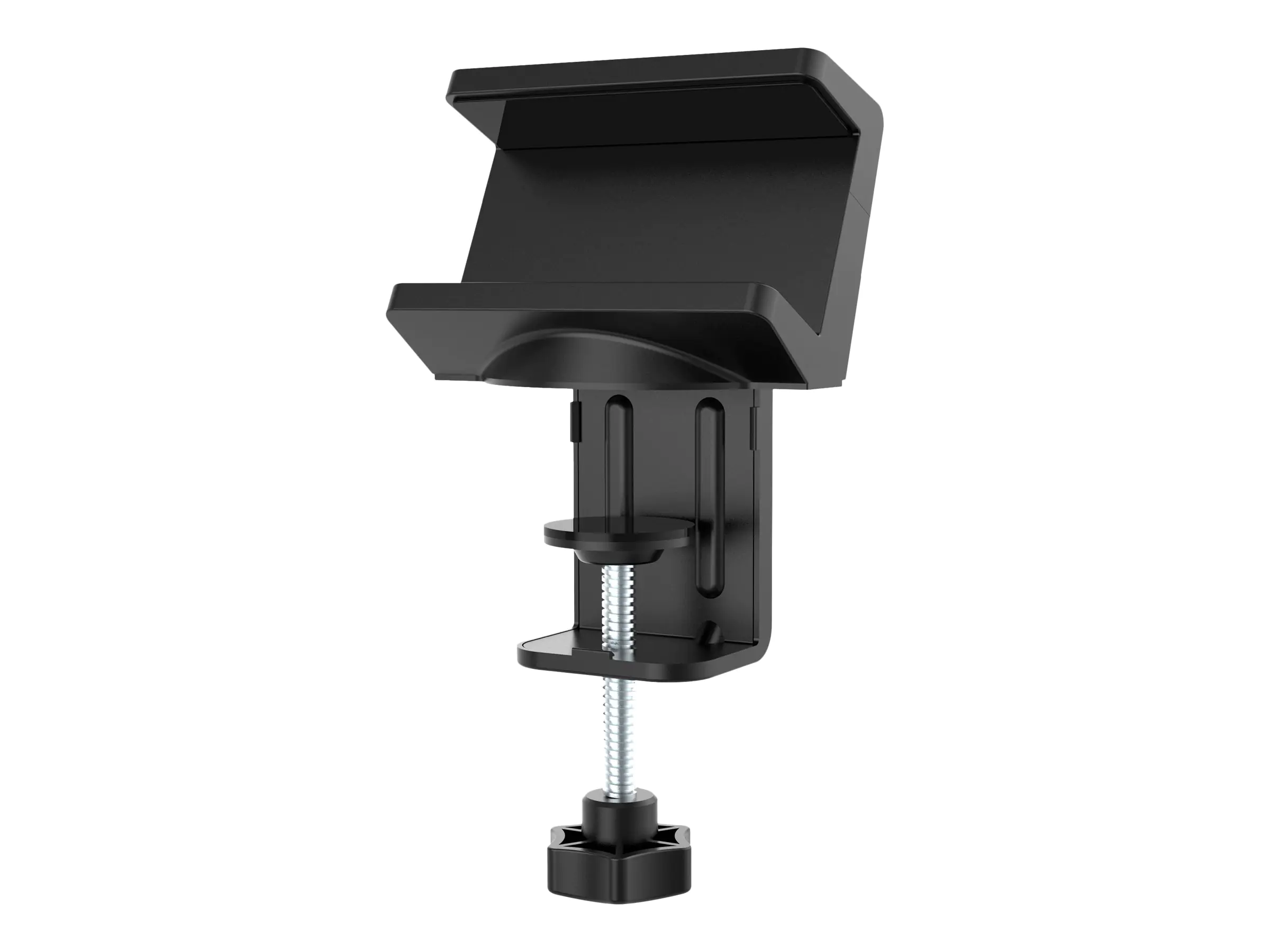 InLine - Befestigungskit - Klemmung - für Ausgänge/Stecker - Stahl, ABS-Kunststoff, Silikongel - Schwarz - Tischmontage