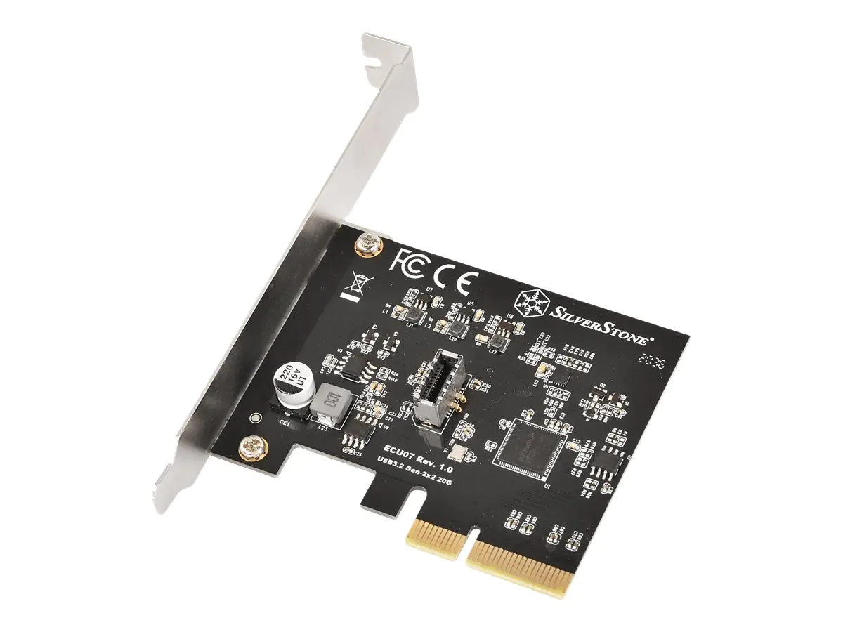 SilverStone ECU07 - USB-Adapter - PCIe 3.0 x4 Low-Profile - USB 3.2 Gen 2x2 x 1