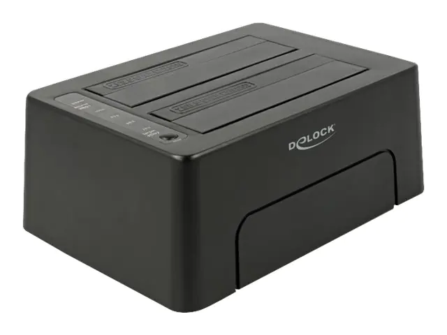 Delock - HDD-Dockingstation Schächte: 2 - SATA 6Gb/s - USB 3.1 (Gen 2) - Schwarz