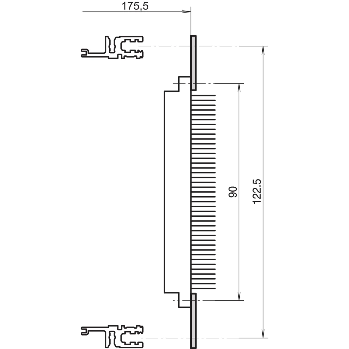 SCHROFF 20822049 19 Zoll Netzwerkschrank-Schienen