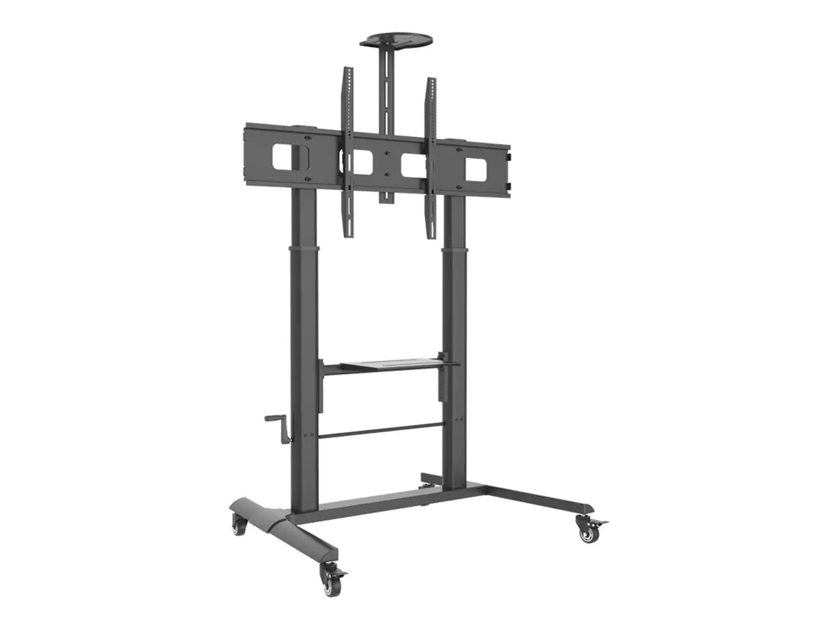 Techly Wagen - Höhe einstellbar - für LCD-Display - Schwarz - Bildschirmgröße: 132-279 cm (52"-110")