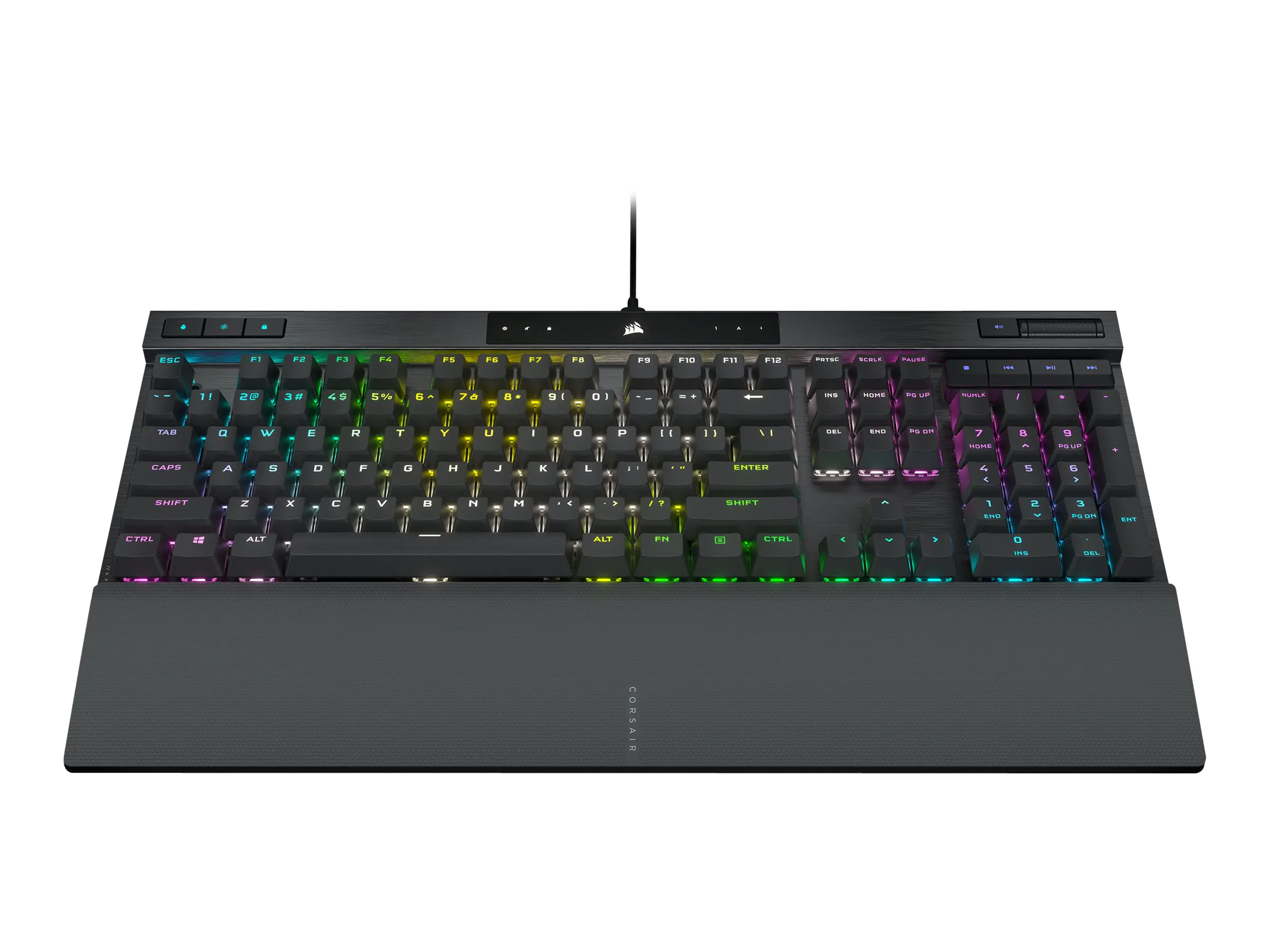 CORSAIR Gaming K70 RGB PRO - Tastatur - Hintergrundbeleuchtung - USB - Deutsch - Tastenschalter: CHERRY MX Speed Silver - Aluminium schwarz eloxiert (gebürstet)