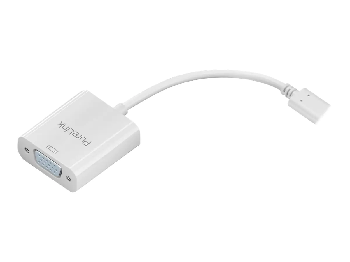 PureLink iSeries - Videoadapter - USB-C männlich zu HD-15 (VGA) weiblich - 10 cm - Dreifachisolierung - weiß - 1080p-Unterstützung