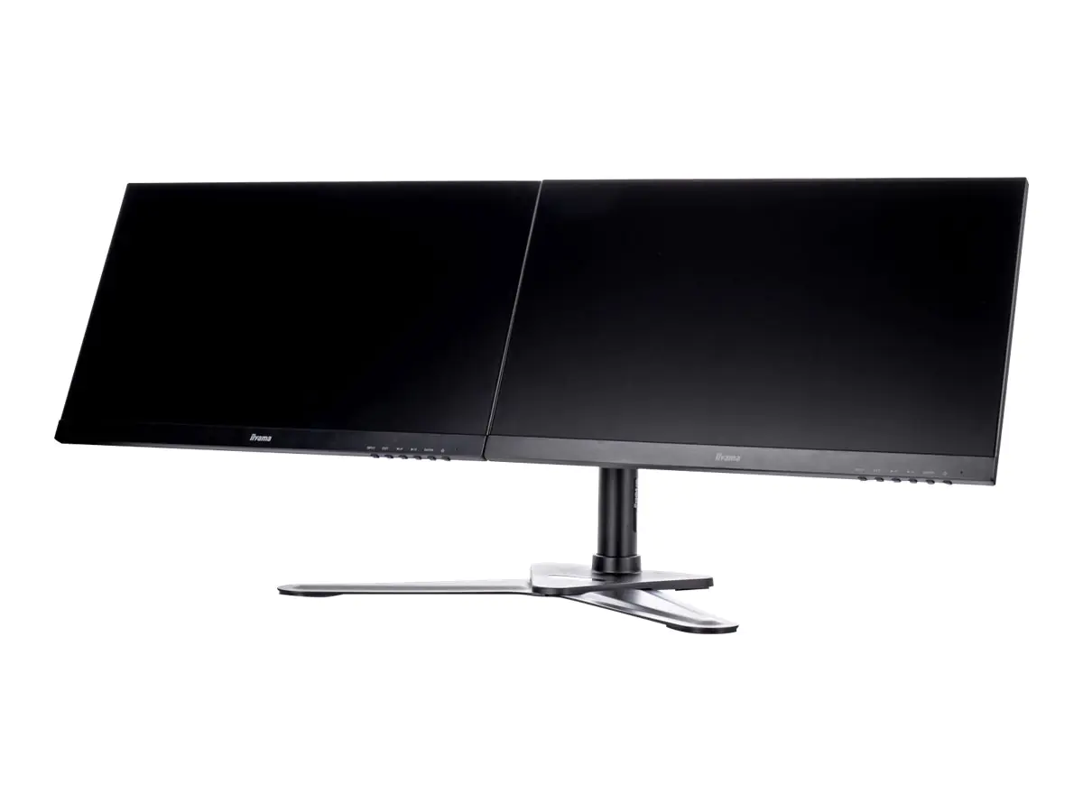 Iiyama DS1002D-B1 - Aufstellung - für 2 Monitore (einstellbarer Arm) - Schwarz - Bildschirmgröße: 25.4-76.2 cm (10"-30") - Schreibtisch-Ständer - für ProLite E2783QSU-B1, XU2495WSU-B1, XUB2495WSU-B1