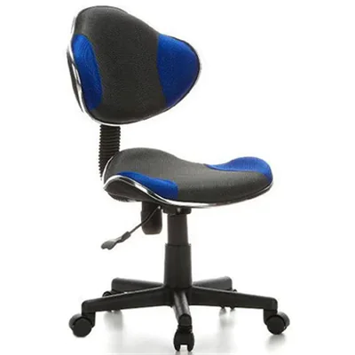 hjh OFFICE Kinderdrehstuhl KIDDY GTI-2 Rolle hart gebremst (für Teppichboden) Kunststoff grau/blau