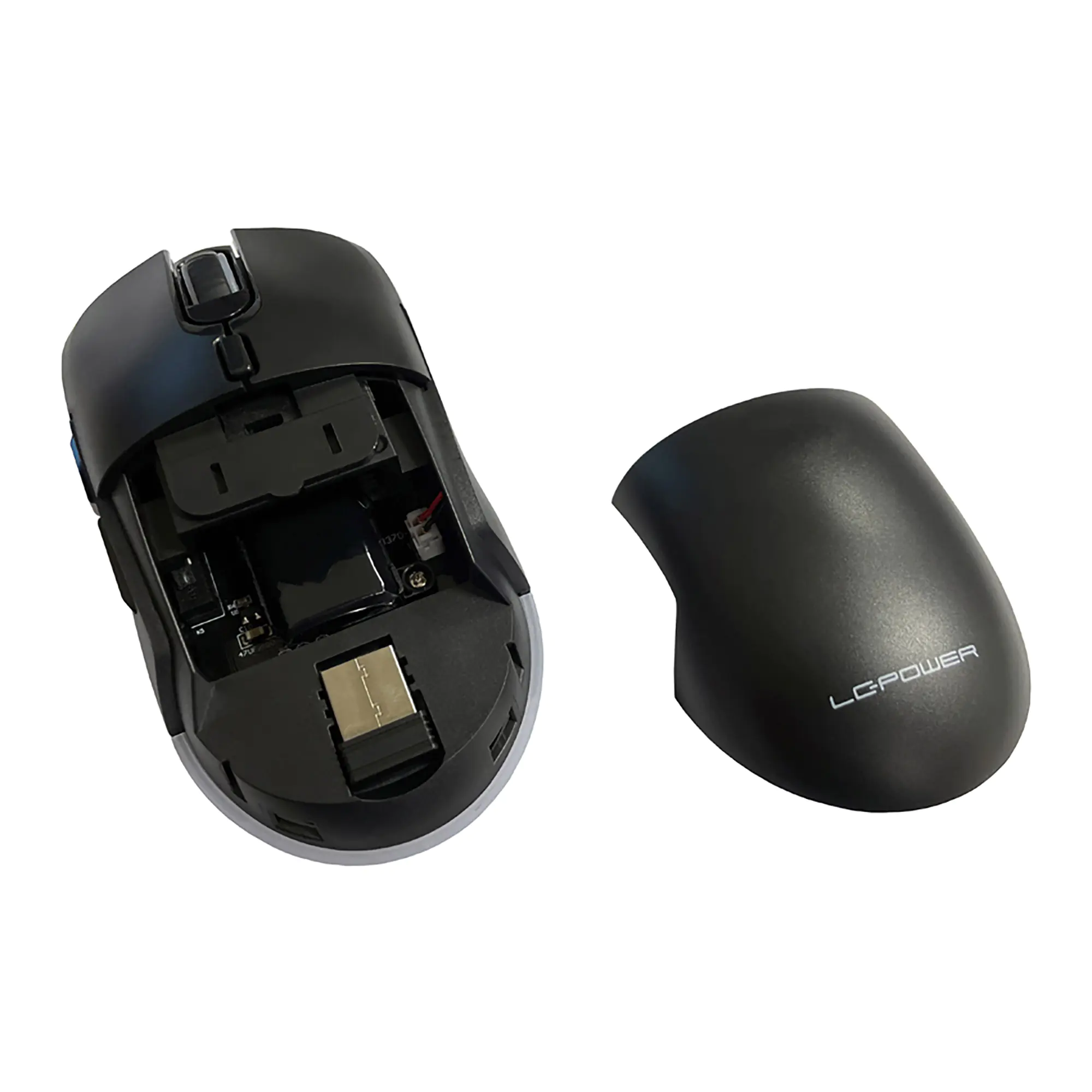 LC Power LC-M900B-C-W - Maus - optisch - 6 Tasten - kabellos, kabelgebunden - 2.4 GHz, USB-C - kabelloser Empfänger (USB) - Schwarz - retail