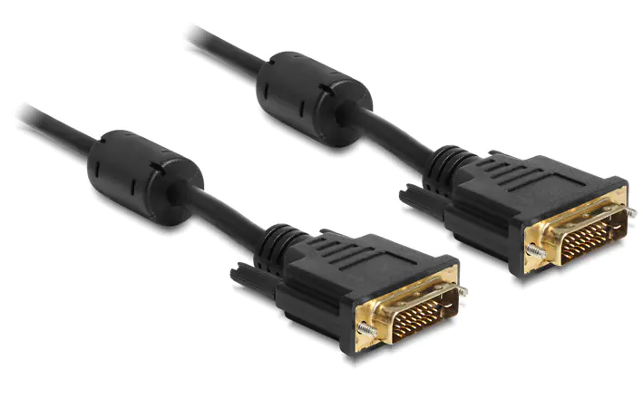 Delock - DVI-Kabel - DVI-D (M) zu DVI-D (M) - 3 m - Daumenschrauben - Schwarz