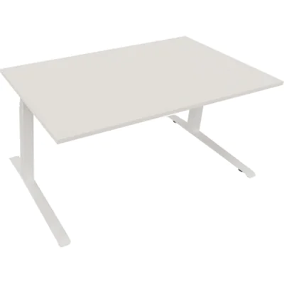 Sitz-/Stehtisch Kufe Doppels. Quad. B1600xT900xH645-1275 ws/Weiß