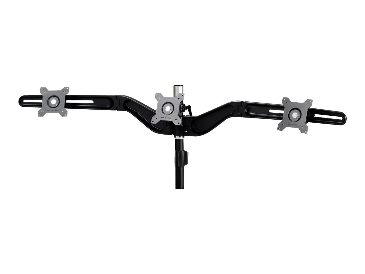 DIGITUS Montagekomponente (2 Arme, 3 VESA-Adapter , Spalte) - für 3 LCD-Anzeigen - Aluminium -