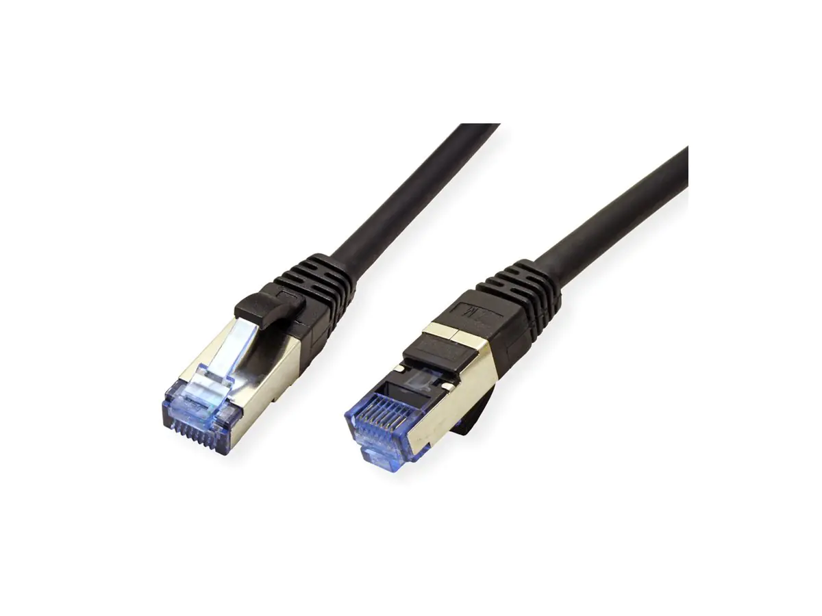 VALUE S/FTP PiMF Patchkabel Kat.6A Kl. EA schwarz 0.15m - FTP - PIMF