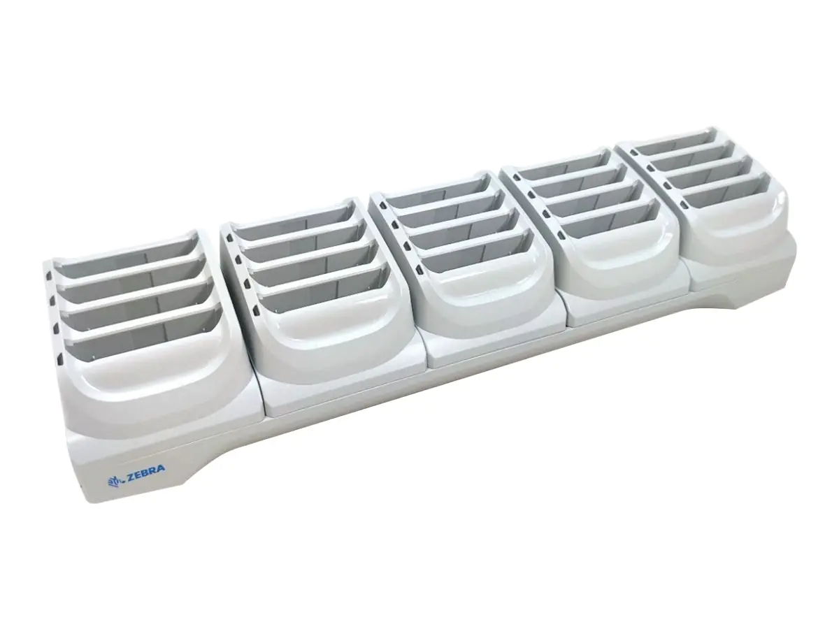 Zebra 20-Slot Battery Toaster - Batterieladegerät - Wechselstrom 100-240 V - Ausgangsanschlüsse: 20 - weiß - für Zebra TC52AX