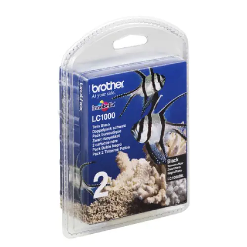Brother LC1000BK - Schwarz - Original - Blister mit akustischem/elektromagnetischem Alarm - Tintenpatrone - für Brother DCP-350, 353, 357, 560, 750, 770, MFC-3360, 465, 5460, 5860, 660, 680, 845, 885