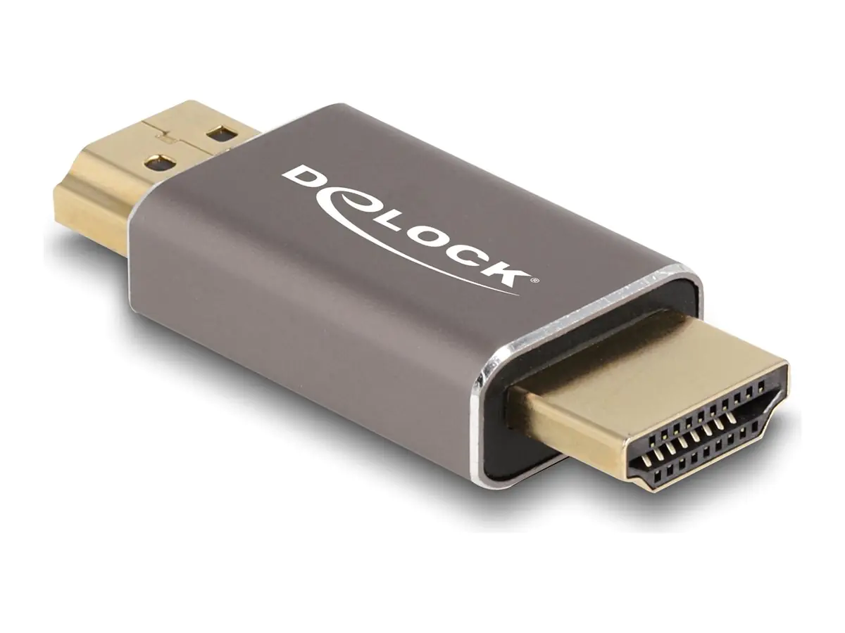 Delock Hohe Geschwindigkeit - HDMI-Adapter mit Ethernet - HDMI männlich zu HDMI männlich - Grau