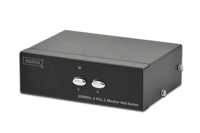 Digitus Professional DS-44100-1 - Monitor-/Audio-Switch - 2 x VGA/Audio - Desktop