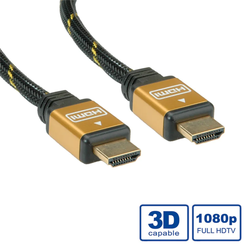 Roline - HDMI-Kabel - HDMI männlich zu HDMI männlich - 1 m - Doppelisolierung - Schwarz