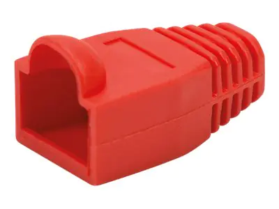 LogiLink Netzwerkkabel-Knickschutz - CAT 6a - Rot (Packung mit 50)