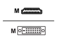 Sharkoon - Adapterkabel - Dual Link - HDMI männlich zu DVI-D männlich - 5 m - Schwarz