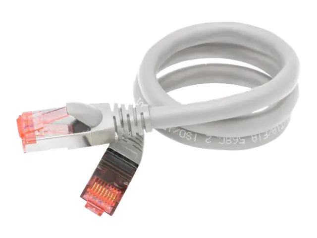 exertis Connect - Patch-Kabel - RJ-45 (M) zu RJ-45 (M) - 1 m - U/FTP - CAT 6a - Innen, ohne Haken - Grau