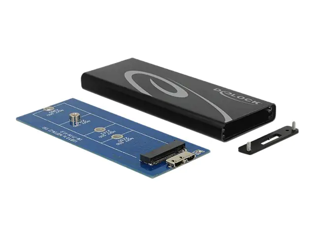 Delock Speichergehäuse - M.2 Card - 600 MBps USB 3.1 (Gen 2) - 42570
