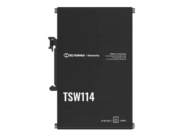 Teltonika TSW114 - Switch - unmanaged - 5 x 10/100/1000 - an DIN-Schiene montierbar, wandmontierbar - Passives PoE