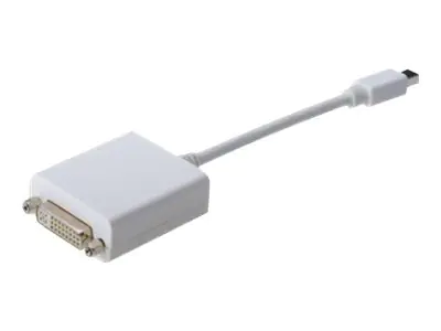 Digitus - DisplayPort-Adapter - Mini DisplayPort (M) zu DVI-I (W) - 15 cm - geformt - weiß
