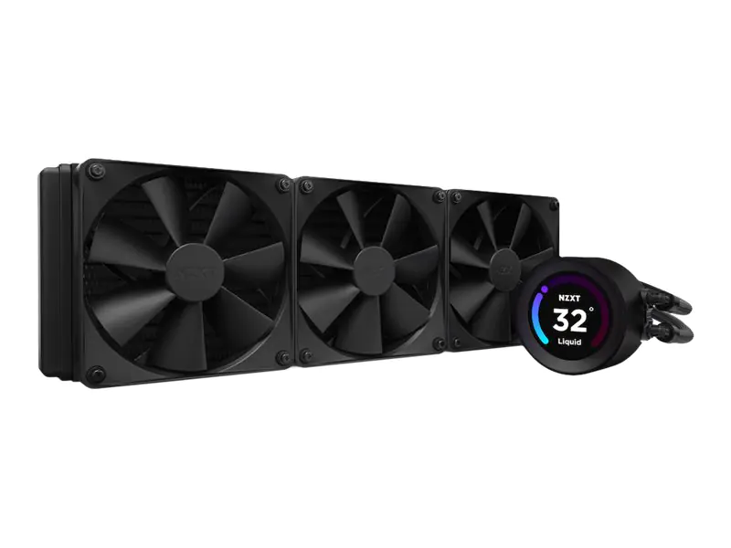 NZXT Kraken Elite 360 - Prozessor-Flüssigkeitskühlsystem - mit LCD-Display - (für: LGA115x Socket, LGA1200, LGA1700, AM4, AM5) - Kupfer - 120 mm - mattschwarz