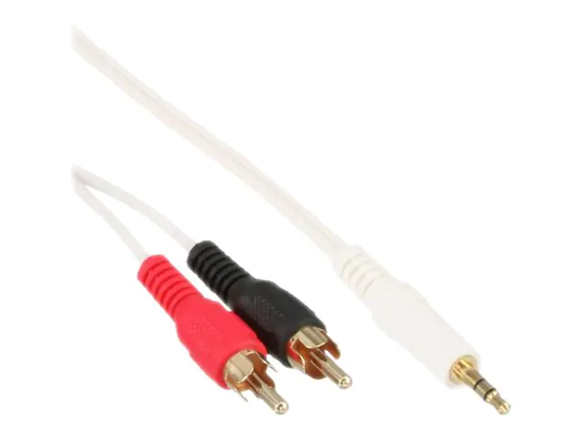 InLine - Audiokabel - Mini-Stecker (M) bis RCA x 2 (M) - 7.5 m - abgeschirmt - weiß