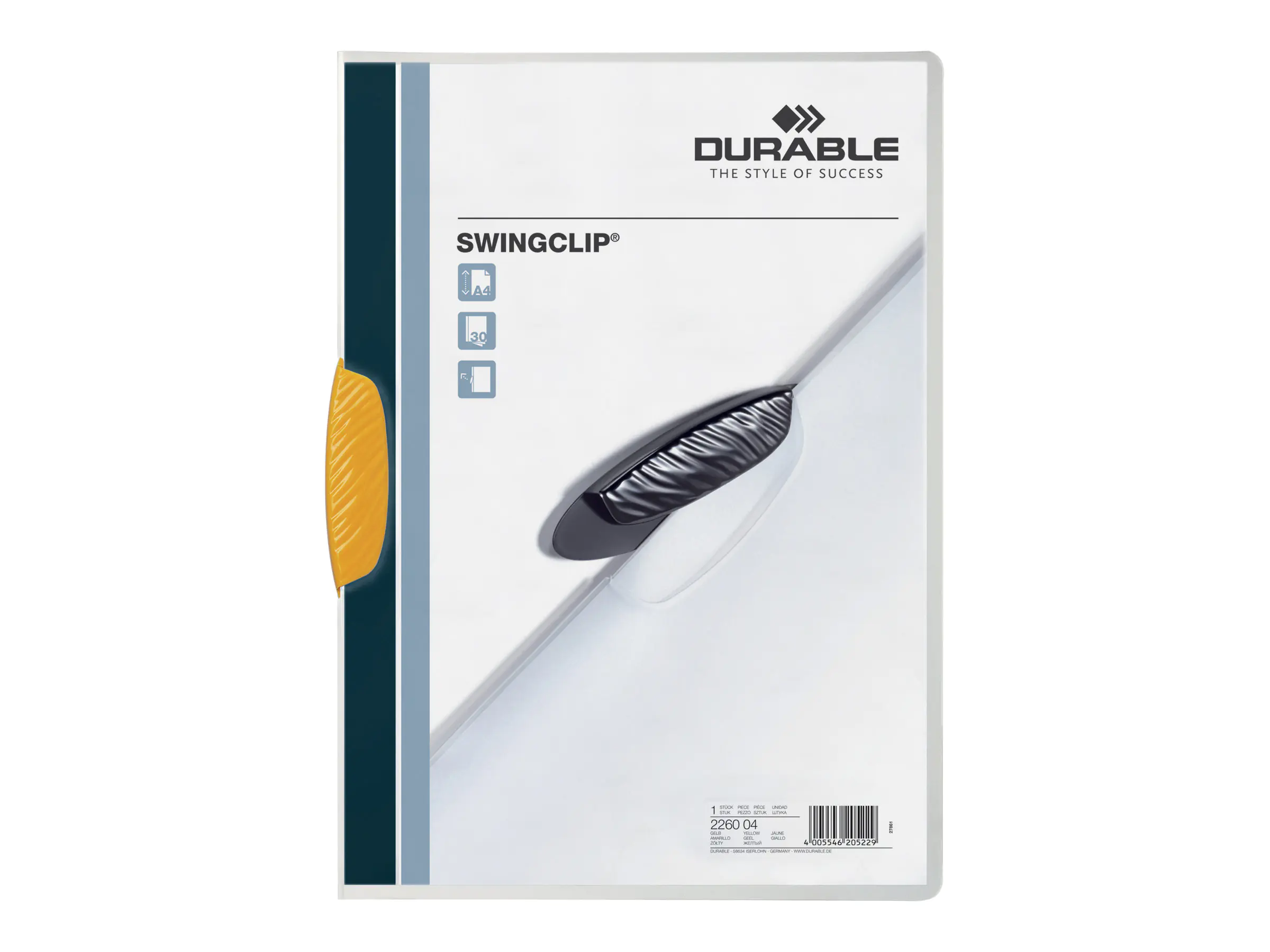 Durable SWINGCLIP - Klemmhefter - für A4 (210 x 297 mm) 2260-04