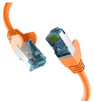 EFB-Elektronik - Patch-Kabel - RJ-45 (M) zu RJ-45 (M) - 10 m - 6 mm - S/FTP, PiMF - CAT 7 (Kabel) / CAT 6a (Anschlüsse) - geschirmt, halogenfrei, geformt, verseilt, Knickschutzmanschette, 10 Gigabit Ethernet, Steckerbelegung 1:1 - orange