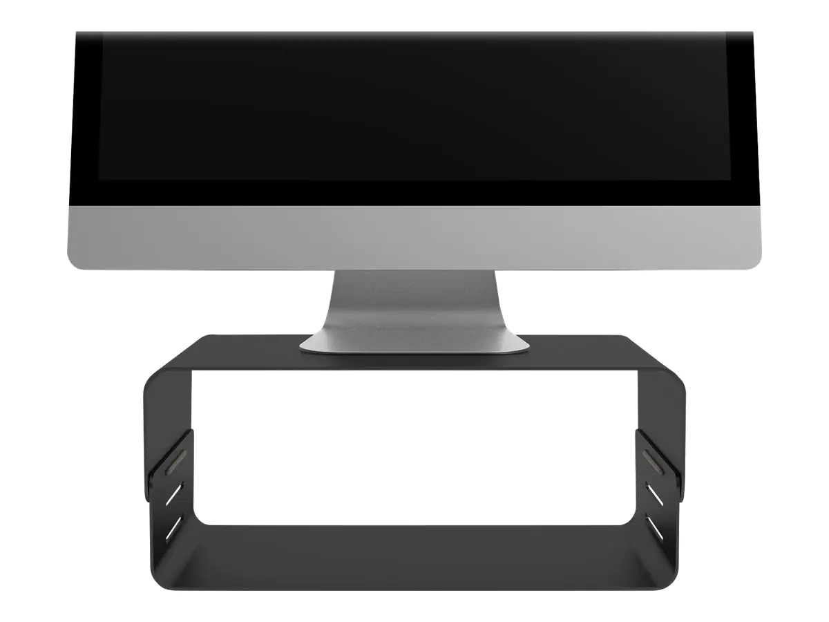 Dataflex Addit Bento monitor riser - adjustable 123 - Aufstellung - für LCD-Display - pulverbeschichteter Stahl - Schwarz - Schreibtisch