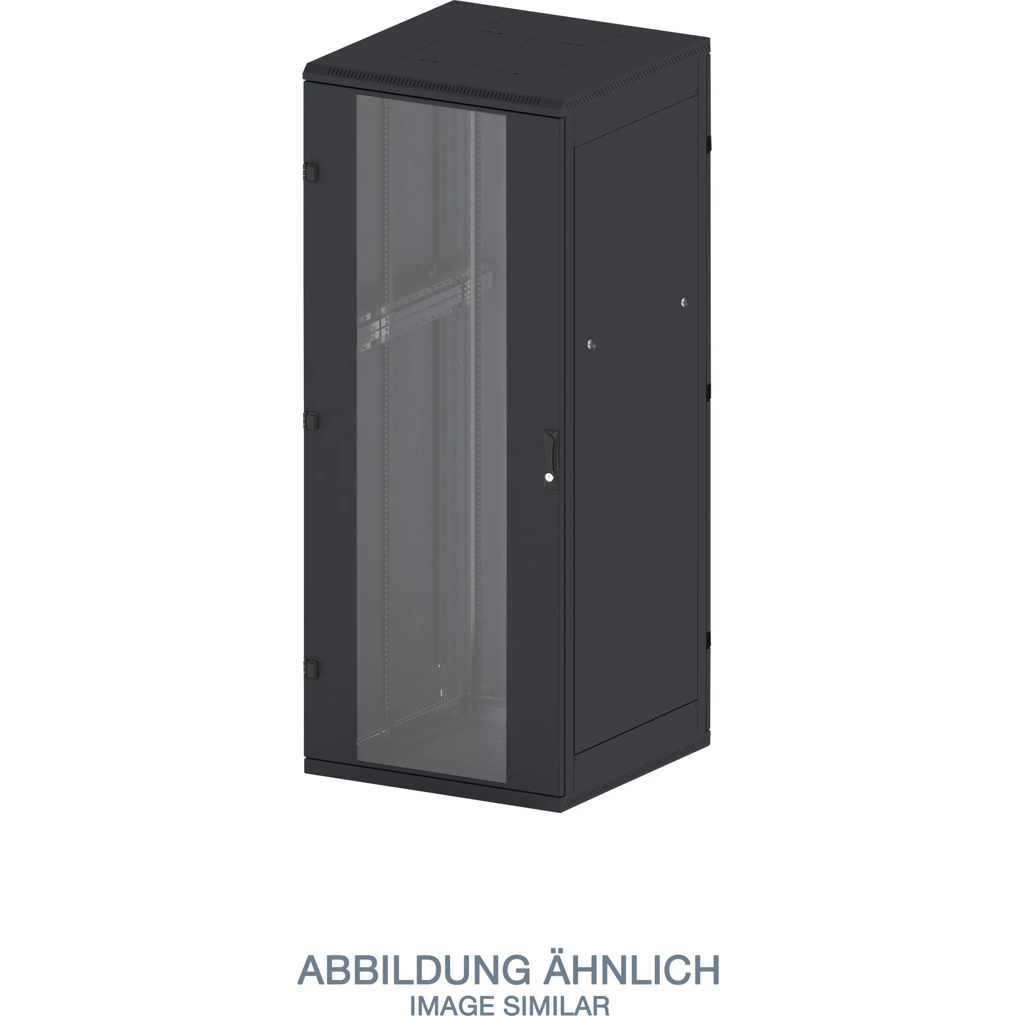 TRITON 19""Schrank B800/T 800 Schwarz bis 800Kg Glastuer - Rack RMA-42-A88-BAX-N1
