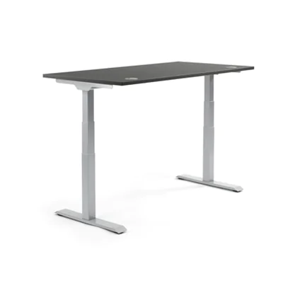 Schreibtisch FLEX MODUL Maße: 2.000 x 605-1.255 x 800 mm (B x H x T) Spanplatte, melaminharzbeschichtet anthrazit