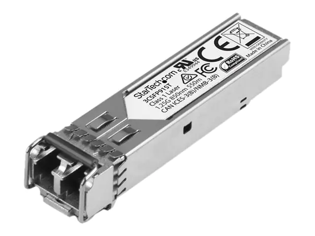StarTech HP 3CSFP91 kompatibel SFP - Gigabit Fiber 1000Base-SX SFP Transceiver Module - MM LC - 550m - 850nm - SFP (Mini-GBIC)-Transceiver-Modul (gleichwertig mit: HP 3CSFP91) - GigE - 1000Base-SX - LC Multi-Mode - bis zu 550 m - 850 nm