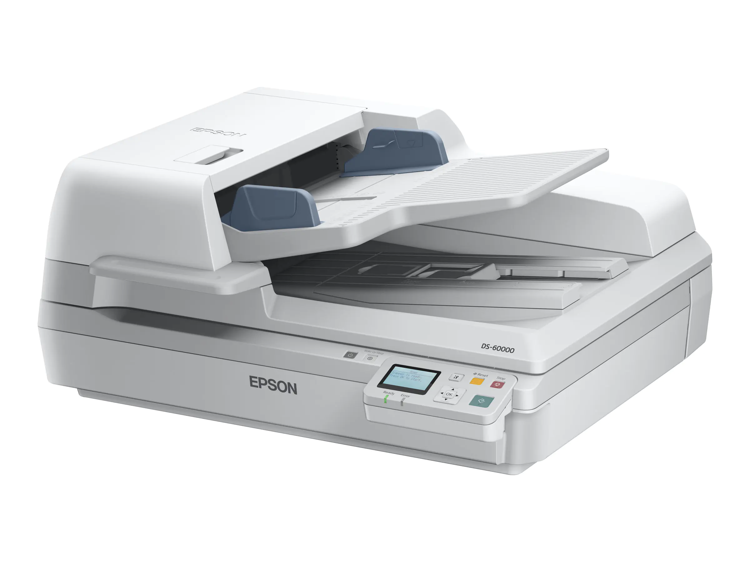 Epson WorkForce DS-60000N - Dokumentenscanner - Duplex - A3 - 600 dpi x 600 dpi - bis zu 40 Seiten/Min. (einfarbig) / bis zu 40 Seiten/Min. (Farbe) - automatischer Dokumenteneinzug (200 Blätter) - bis zu 5000 Scanvorgänge/Tag - Gigabit LAN