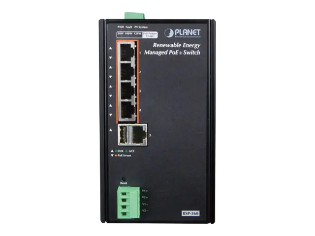 Planet BSP-360 - Switch - managed - 4 x 10/100 /1000 (PoE+)