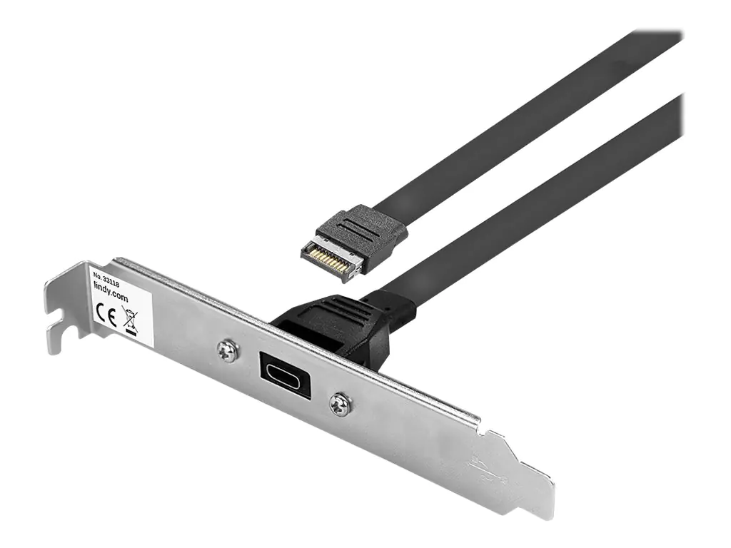 Lindy - USB-Konsole - USB-C (W) zu 20-poliger USB 3.1 Header (M) - 45 cm - Schwarz