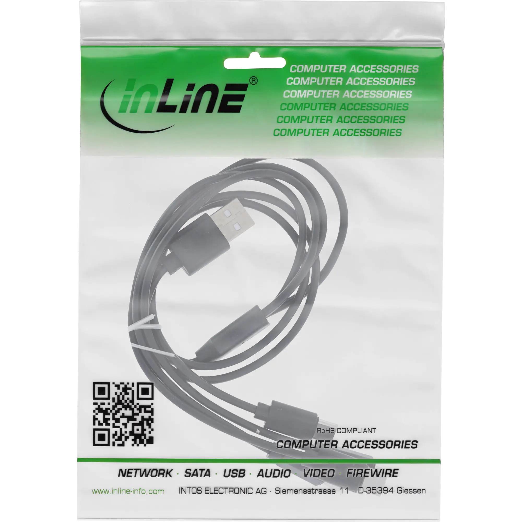 InLine USB 4in1 Y-Ladekabel 1x USB-A Stecker an 4x USB-C Stecker schwarz 0 - Kabel - Digital/Daten